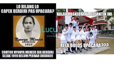 10 Meme Upacara Bendera di Sekolah Ini Kocak Banget, Pakai Topinya Dulu Bro!