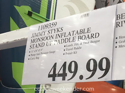 Deal for the Jimmy Styks Monsoon Inflatable Stand Up Paddle Board at Costco