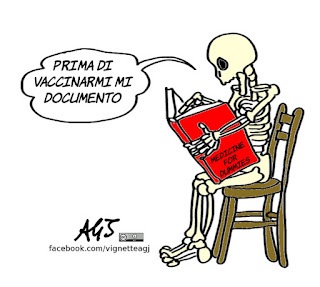 Vaccini, novax, informazione, salute, medicina, big pharma, vignetta, satira