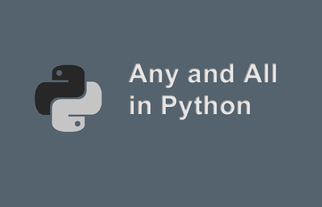 any in python, all in python, python any