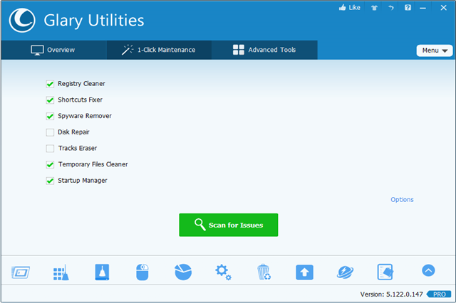 تحميل برنامج تنظيف وتحسين أداء وسرعة النظام Glary Utilities Free & Glary Utilities Pro للويندوز.