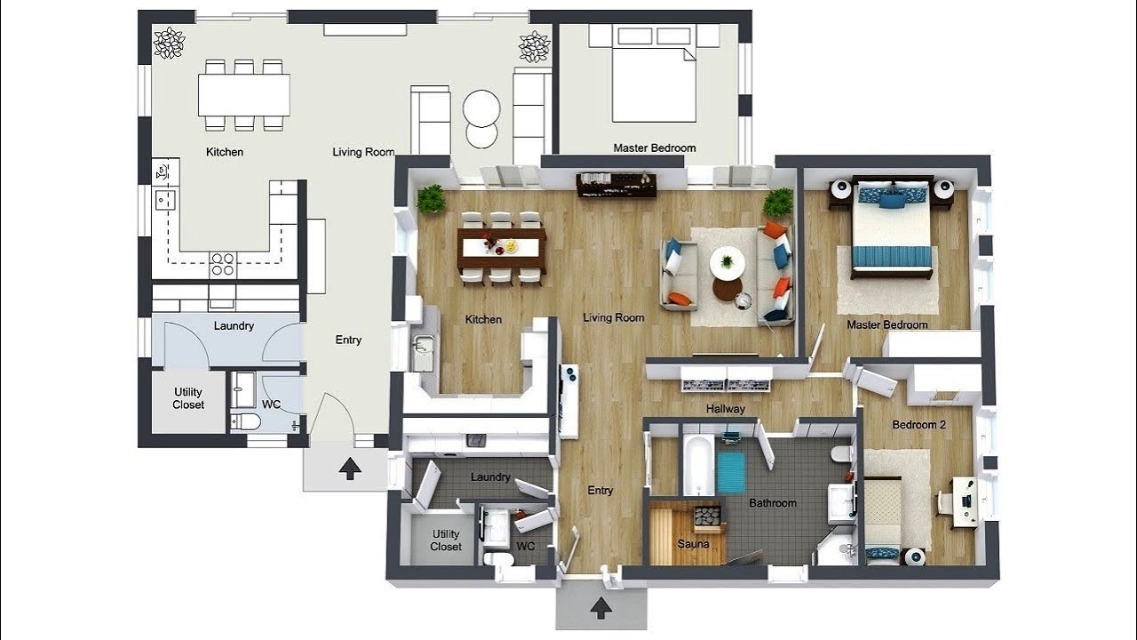 Mengenal Gambar Denah Lantai (Floor Plan) - Membuat Gambar Atau Model Denah Termasuk Kegiatan