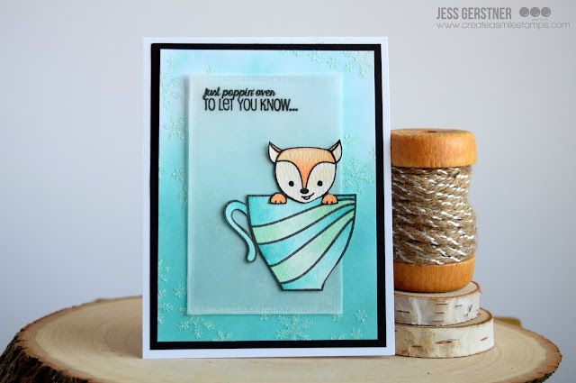 Winter Coffee Cup Card by Jess Gerstner for Create a Smile Stamps