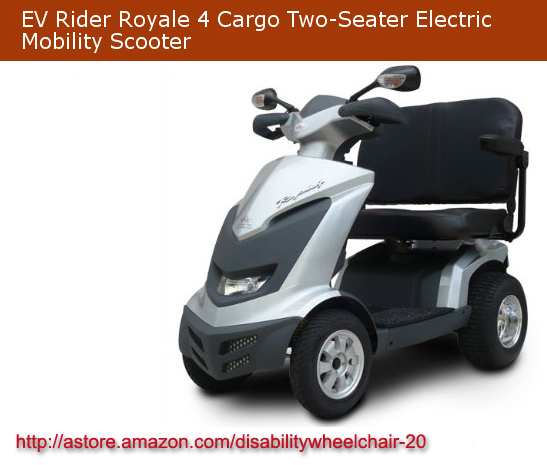 Disability Wheelchair, Mobility Scooters: EV Rider Royale 4 Cargo Two-Seater Electric Mobility Scooter