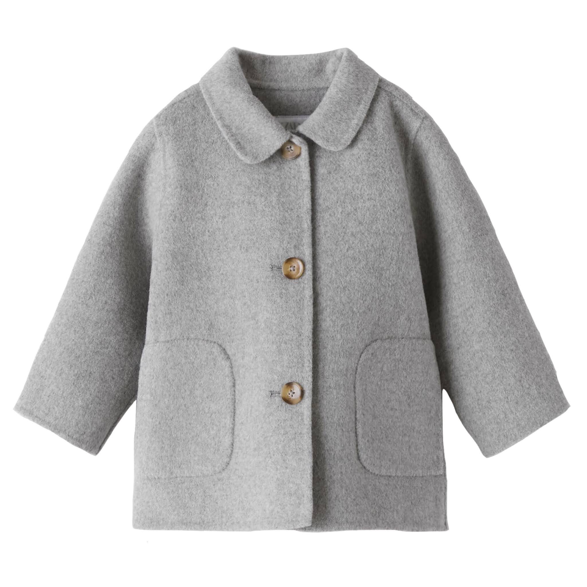 Toddler Gray Wool Coat from Zara Kids