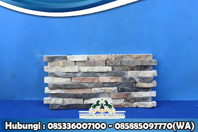 Wall Cladding Kombinasi Terbaru | Dinding Batu Alam