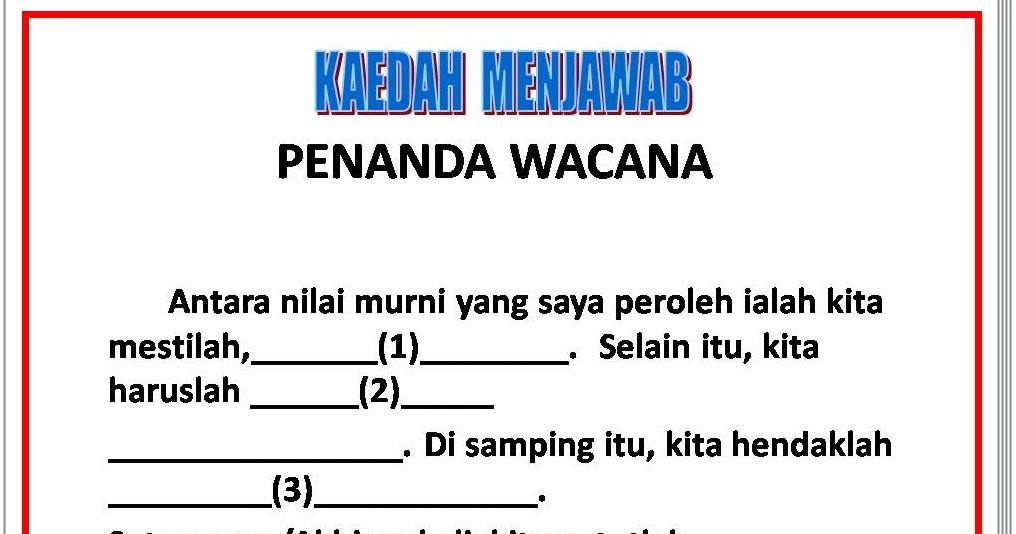 Bicara Bahasa Melayu: Penulisan - Bahagian C