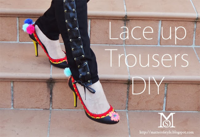 Lace up trousers DIY - inspired by Isabel Marant pour H&M - fashion diy