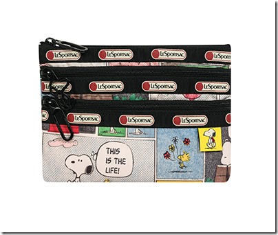 Peanuts X LeSportsac 8268 3-Zip Cosmetic 02