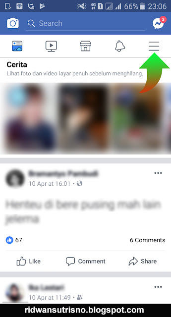 Langkah 1 Ganti Snadi Facebook