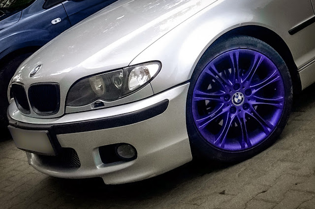 BMW e46 violet rims