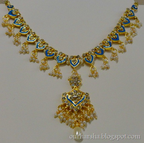 blue kundan Necklace (7)