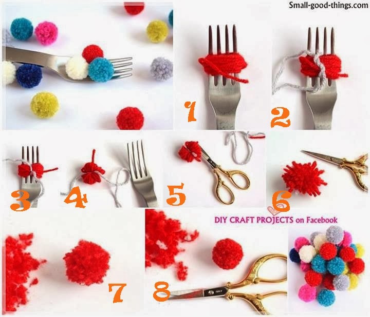 DIY Pom Pom Fuwa Fuwaa 