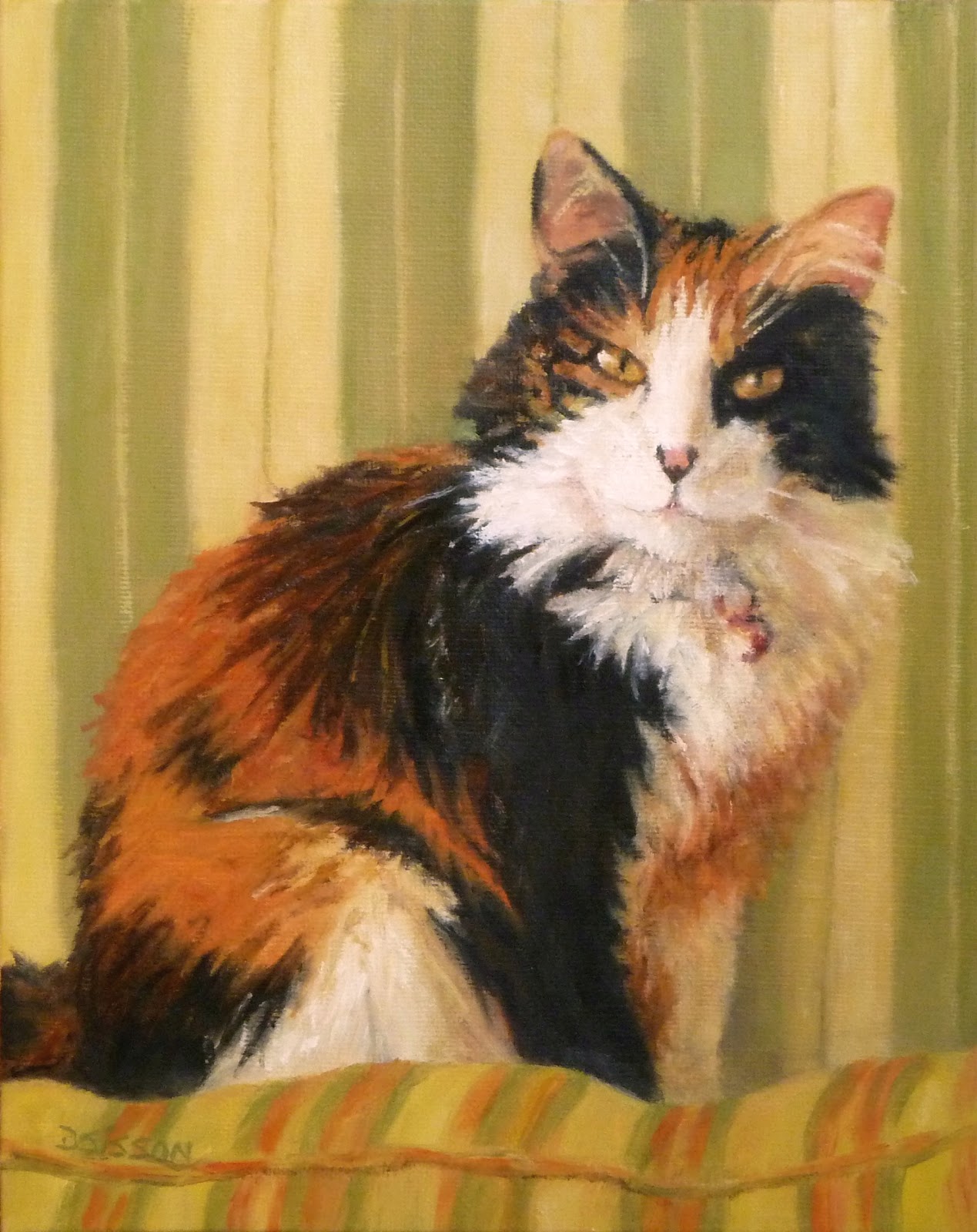 Download Daily Painting Projects: Calico Softness Oil Painting Cat ...