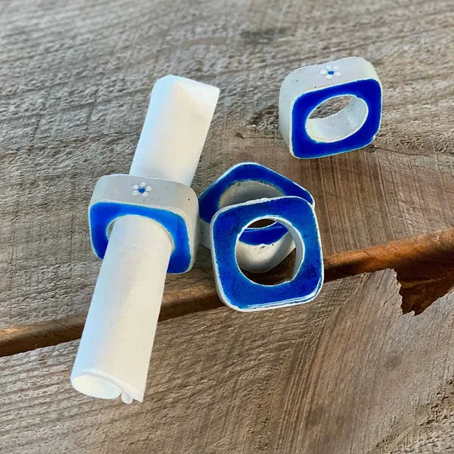 concrete napkin rings