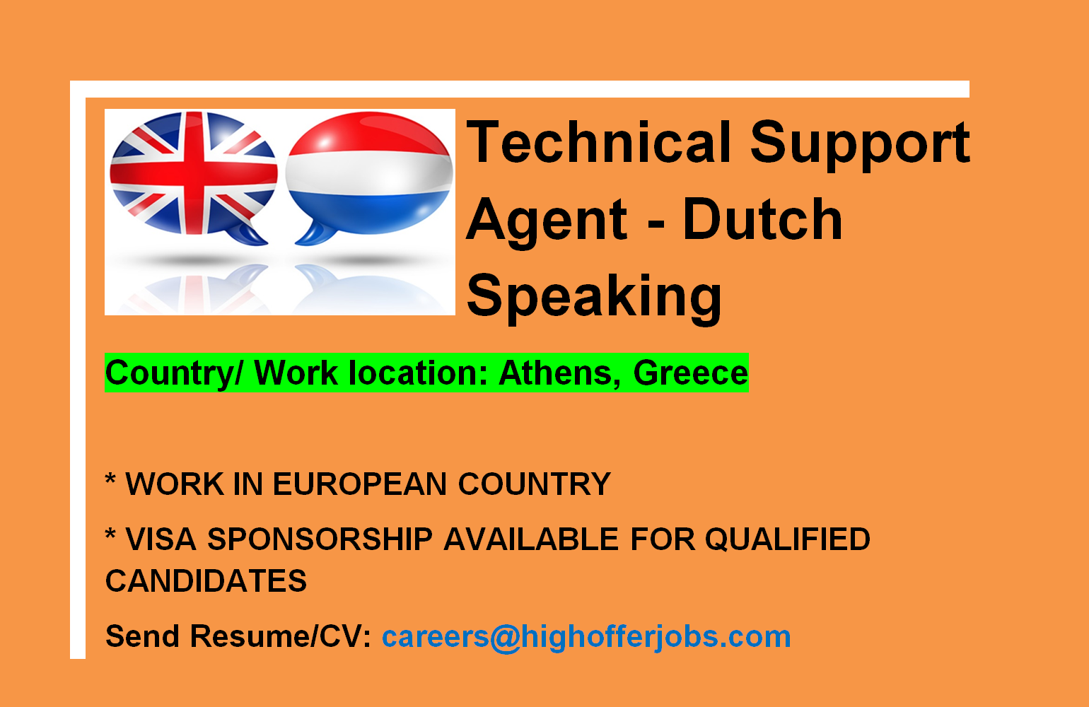 Dutch Speaking Technical Support