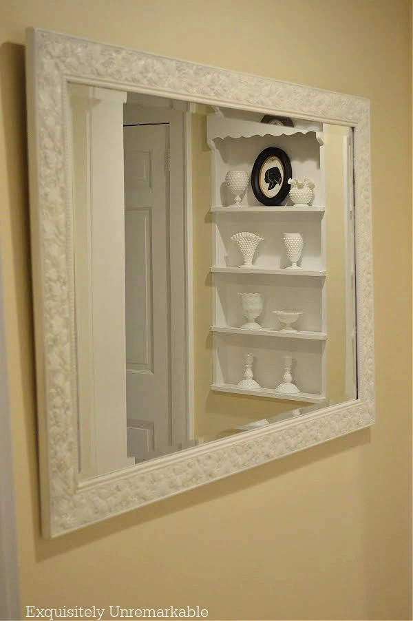 White Painted Mirror In Hallway