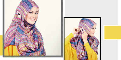 Cara Pakai Jilbab Pashmina chiffon