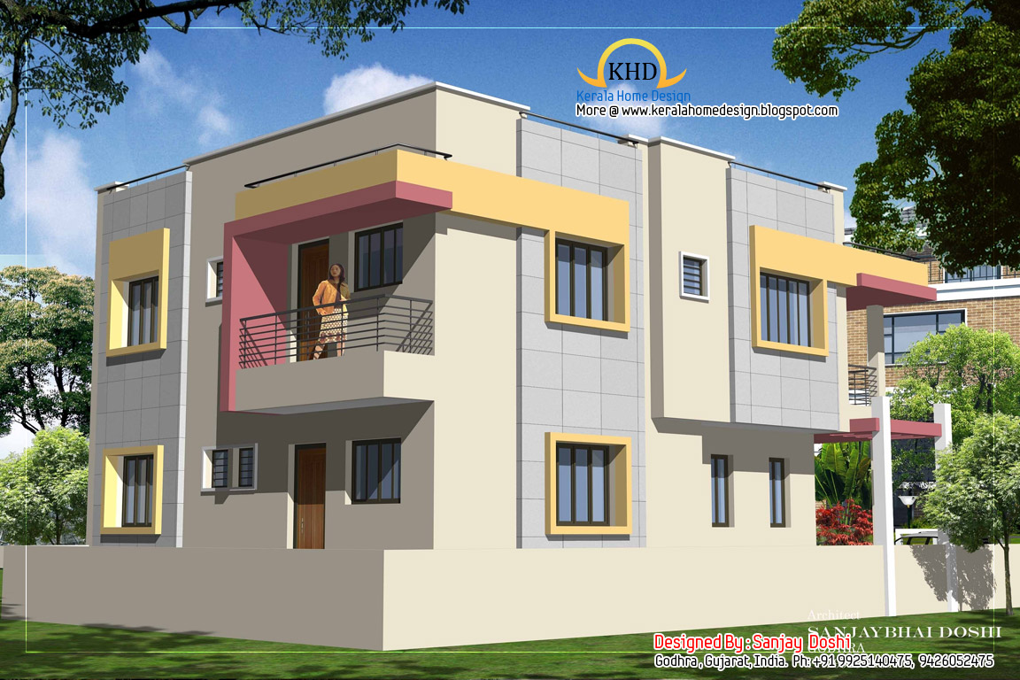  Duplex  House  Plan  and Elevation  2310 Sq Ft Kerala 