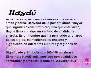 significado del nombre Haydé