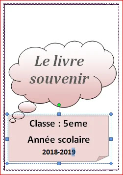 مشروع القسم للسنة الخامسة لغة فرنسية livre souvenirs