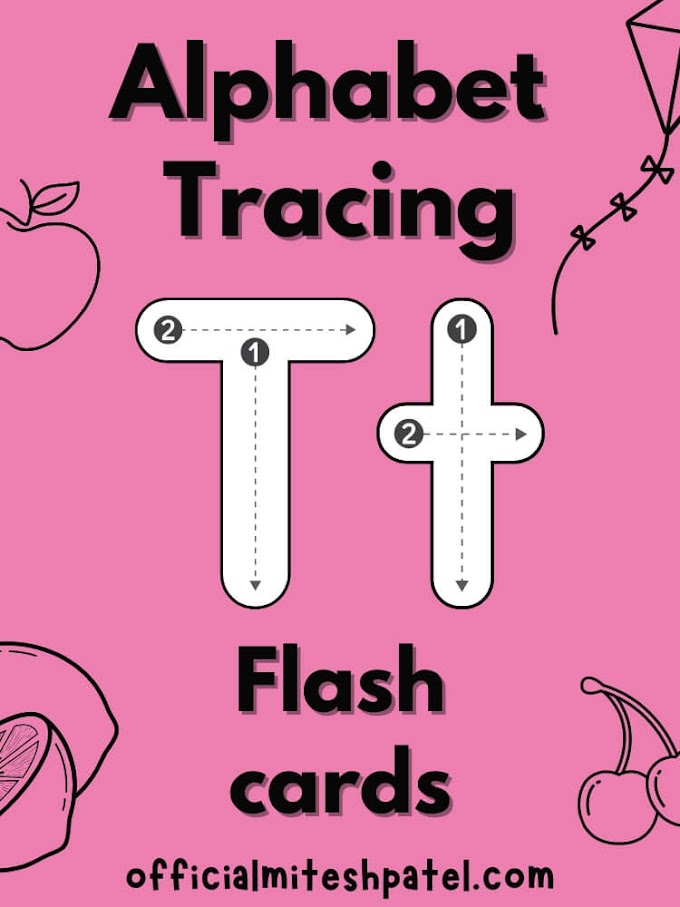 Tracing Alphabet (T, t) Flashcards | Tracing Flash Cards