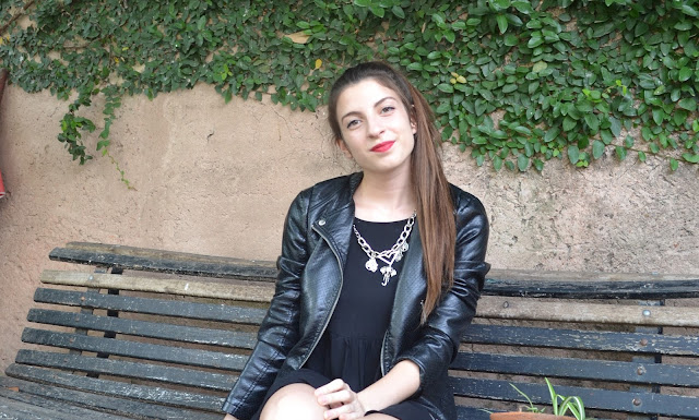 outfit, fashion blogger, argentina, black dress, leather jacket