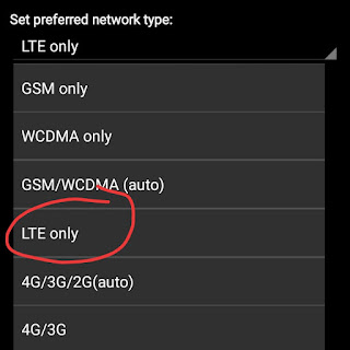 Mengubah jaringan ke 4g only semua android menggunakan aplikasi