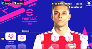 Download eFootball 2023 PES Tm Arts ISO PPSSPP Arsenal Edition Graphics HD New Kits Peter Drury Commentary