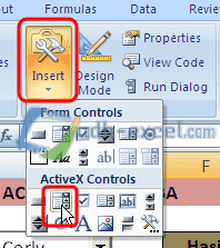 Combo Box ActiveX Controls