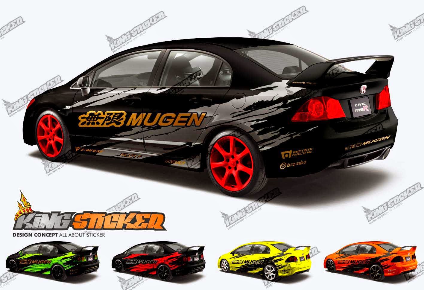 Gambar Modif Stiker Mobil Sedan Modifotto