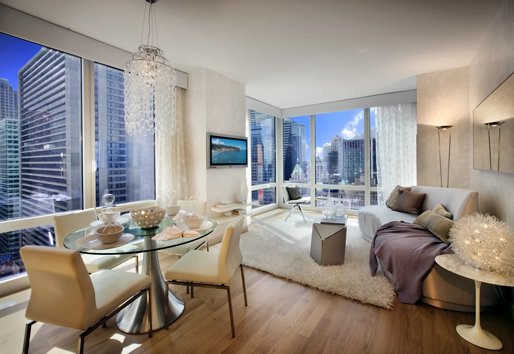 Opulent penthouse interior showcasing luxury design elements