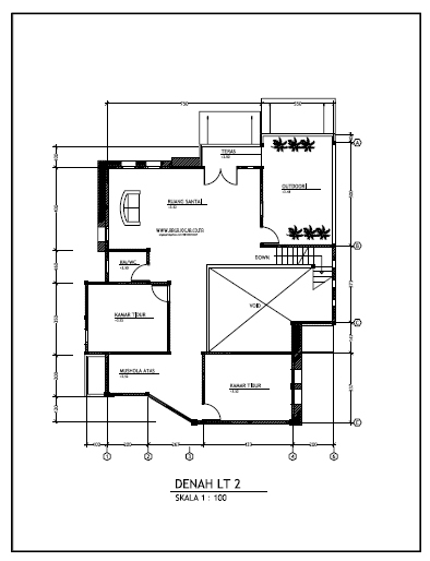 Contoh Gambar Kerja Rumah Minimalist 2 Lantai – Argajogja 