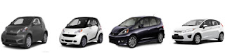 2013 Scion iQ, Smart ForTwo, Honda Fit, Ford Fiesta