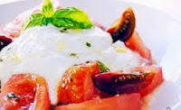 ensalada de tomate y burrata