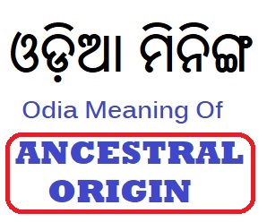 ancestral origin odia meaning