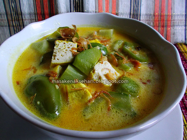 Resep Sayur Labu Siam Santan Kuning Pedas