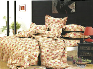 sprei motif abstrak kuning