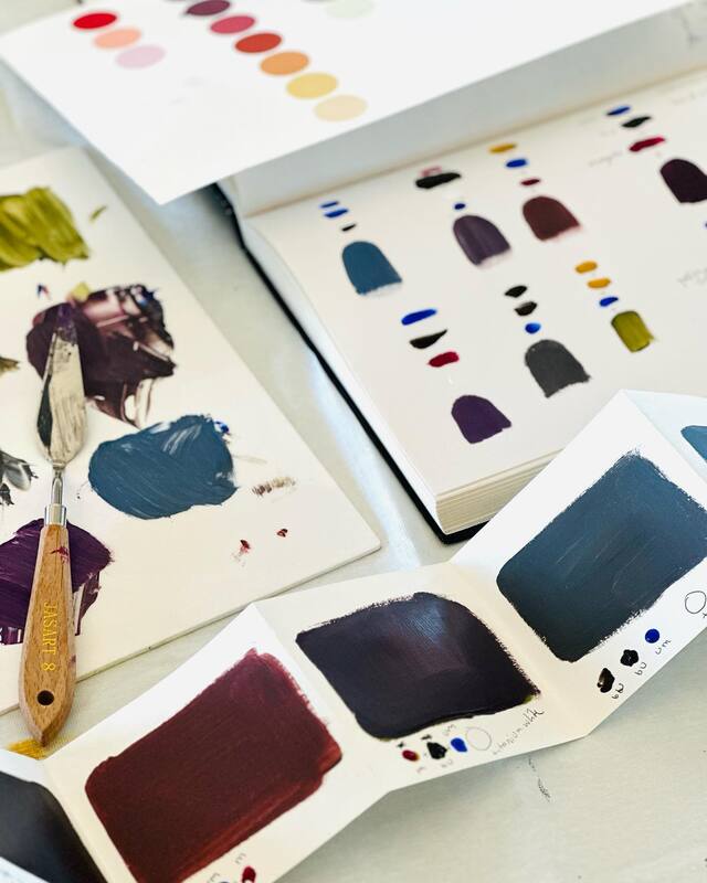 artists painting swatches