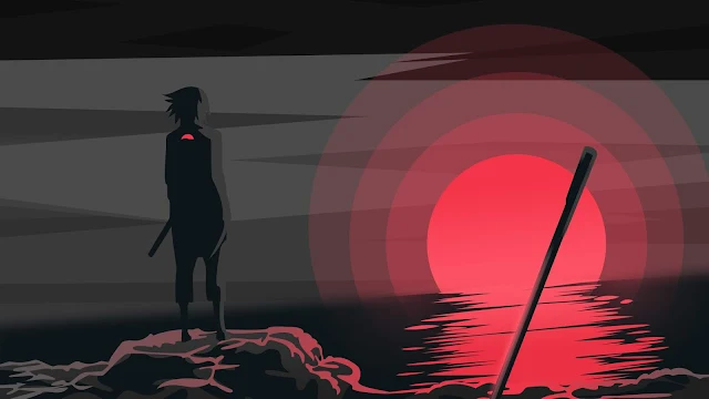 Uchiha, Sasuke, Naruto, Minimalist