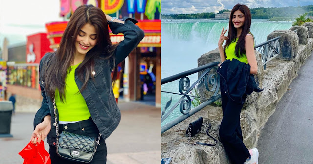 Zainab Shabbir has a view of Niagara Falls.