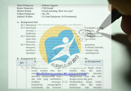 RPP Kurikulum 2013 Bahasa Inggris Kelas 7; RPP Bahasa Inggris K13