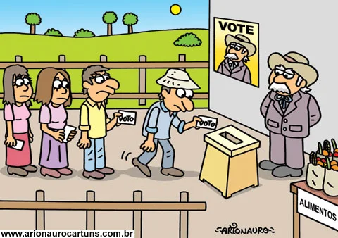 ARIONAURO CARTUNS - Blog do Cartunista Arionauro: Charge Voto de Cabresto