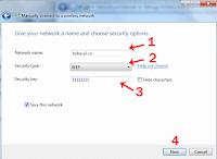 Manually conect to a wireless network 