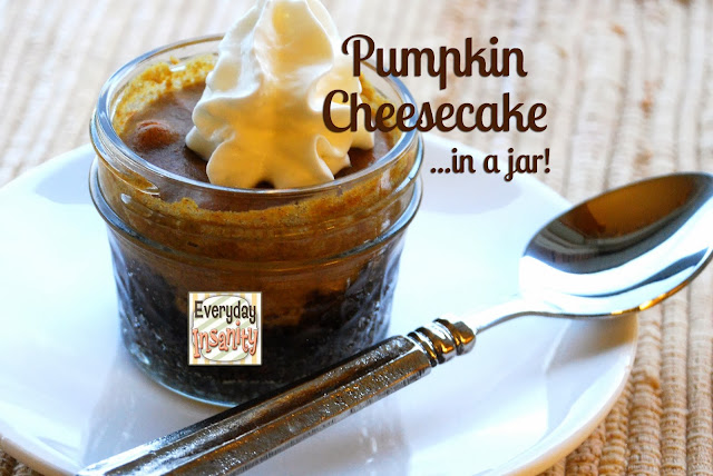 Pumpkin Cheesecake in a Jar from Everyday Insanity