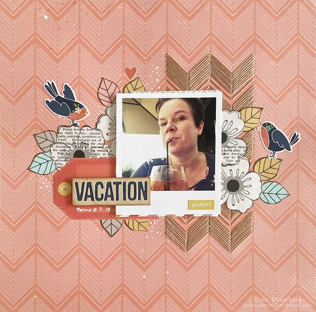 Scrapbooking layout for July 'Challenge YOUrself' challenge