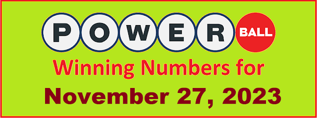 PowerBall Winning Numbers for Monday, November 27, 2023