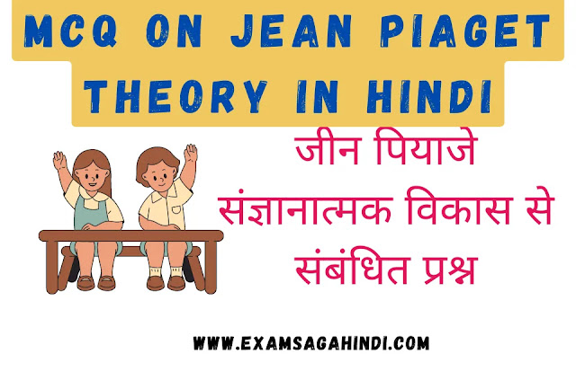 MCQ on Jean Piaget Theory in Hindi