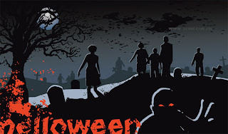 Scary Halloween Graveyard Wallpaper