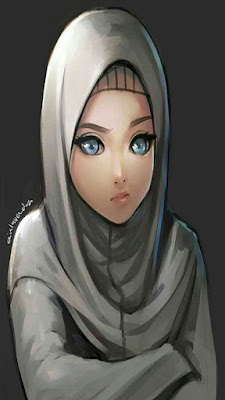 Wallpaper Gambar Kartun Muslimah Terbaru